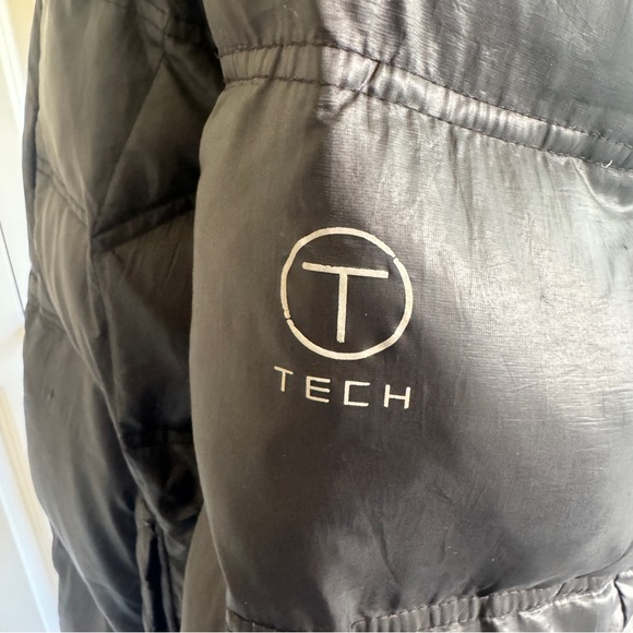 Tech by Tumi Black Puffer Jacket Men’s Large Zip Chest Pocket Lightweight - Picture 7 of 16